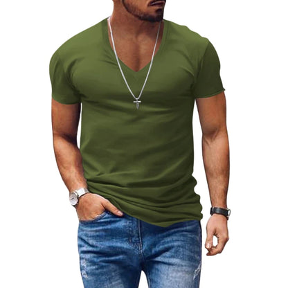 Men's Classic V-Neck Short Sleeve T-Shirt
