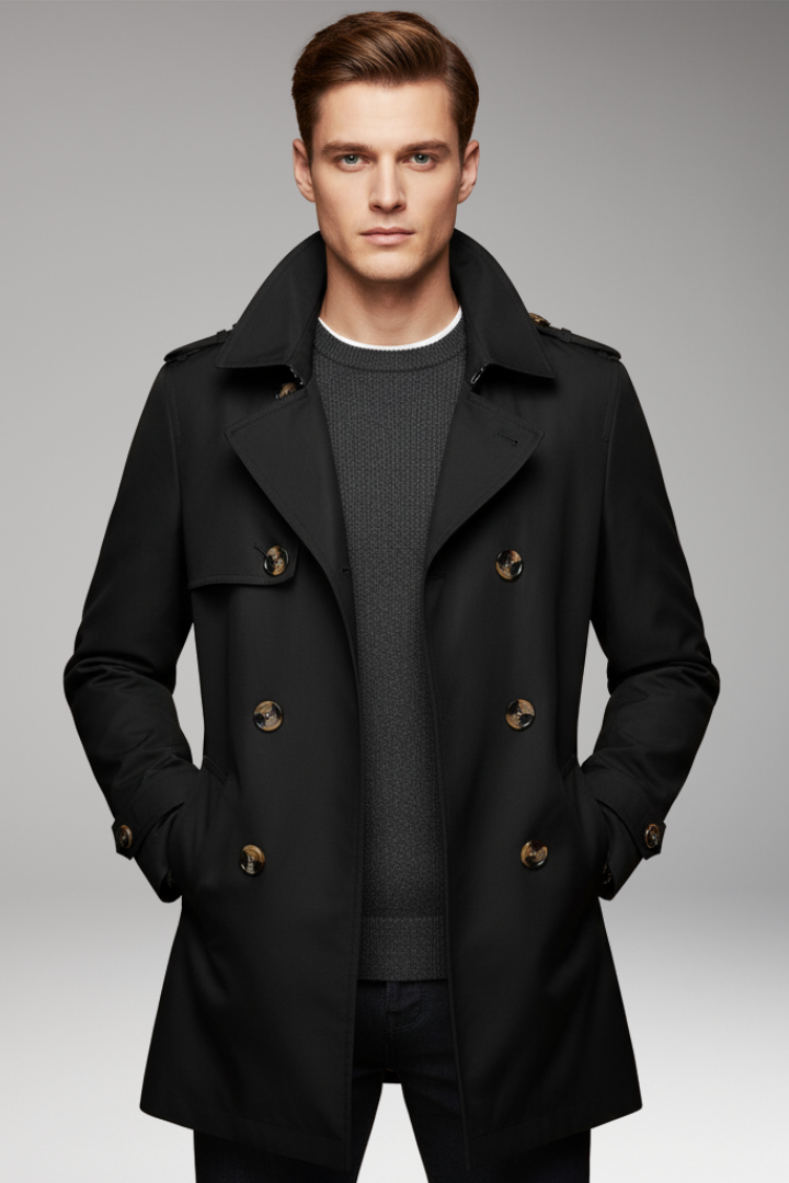 Men's Button Coat Lined Interior