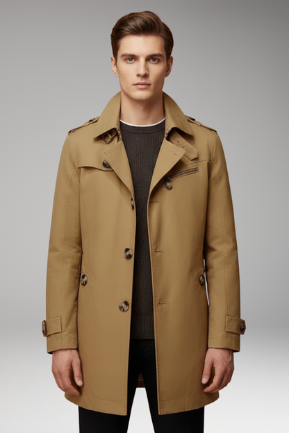 Men's Button Coat Lined Interior