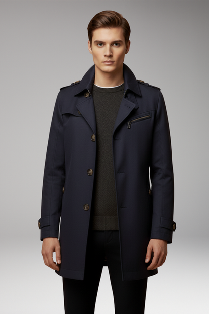 Men's Button Coat Lined Interior