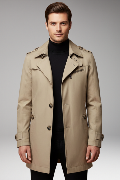 Men's Button Coat Lined Interior