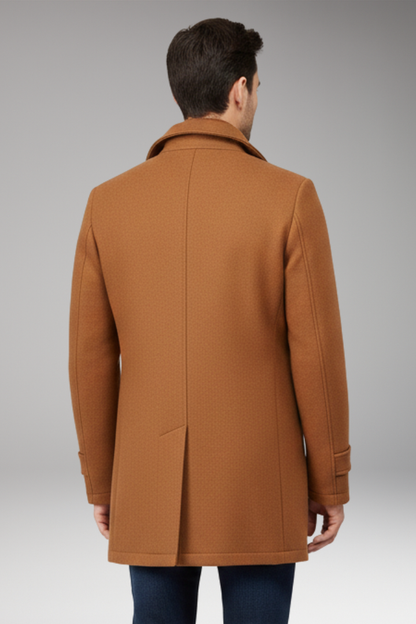 Men's Button Coat with Side Pockets