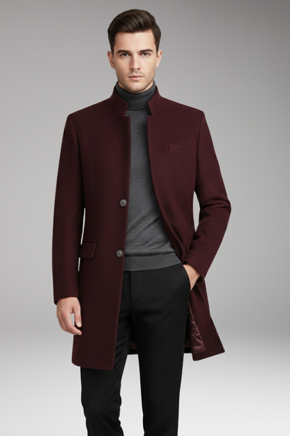 Men's Quilted Coat Stand-Up Collar