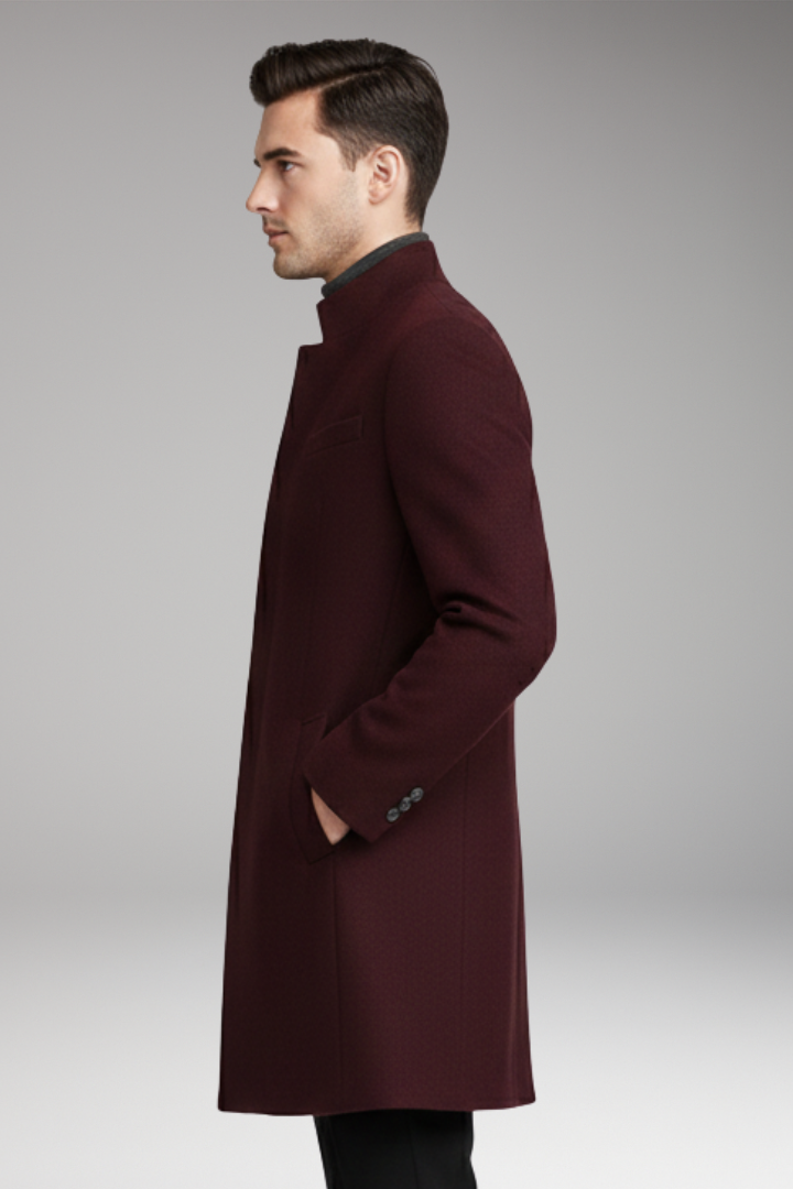 Men's Quilted Coat Stand-Up Collar