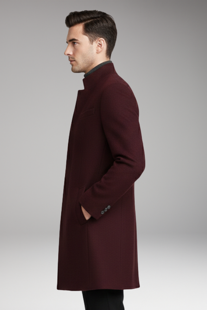 Men's Quilted Coat Stand-Up Collar
