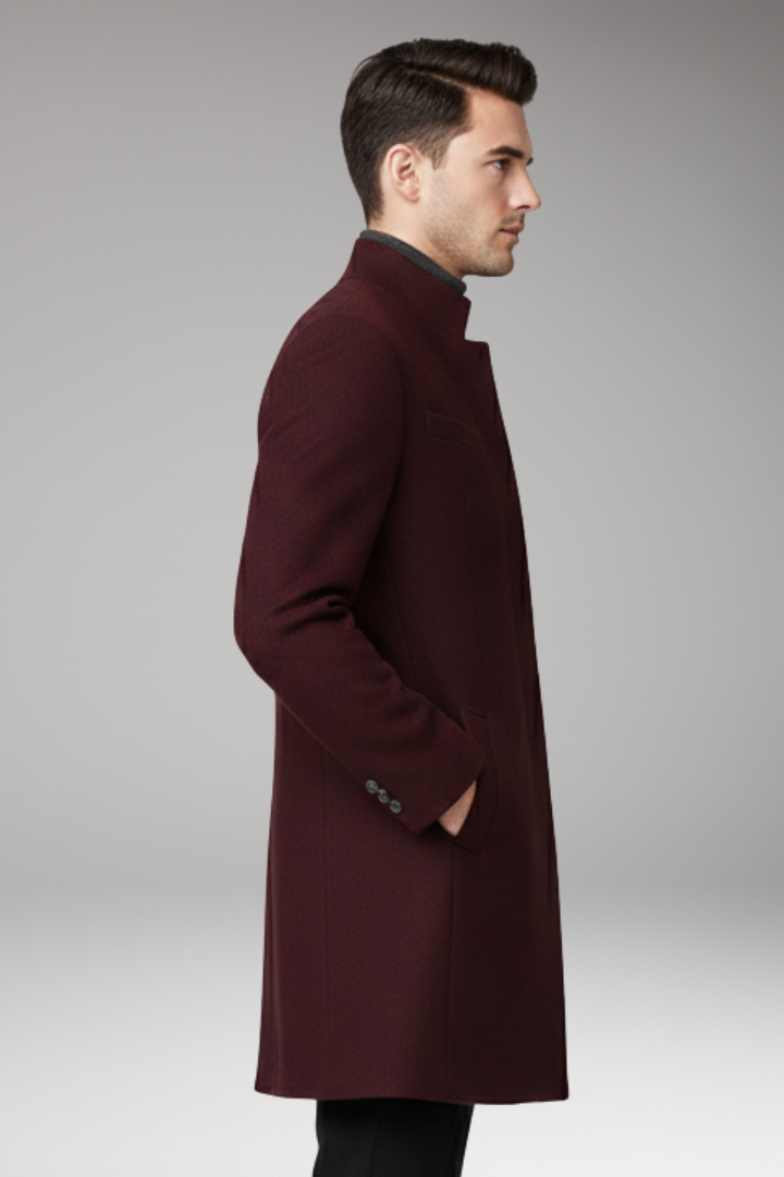 Men's Quilted Coat Stand-Up Collar