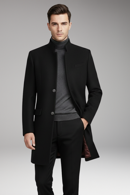 Men's Quilted Coat Stand-Up Collar
