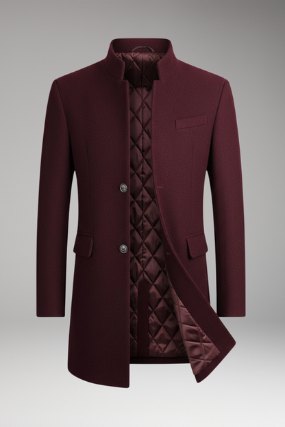 Men's Quilted Coat Stand-Up Collar - VibreMode