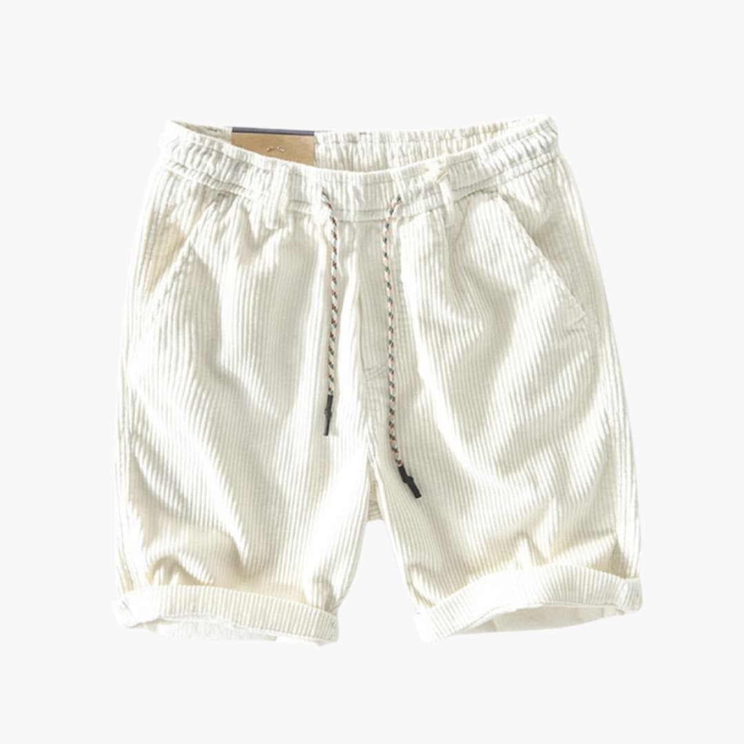 Men's Corduroy Shorts Elastic Waistband