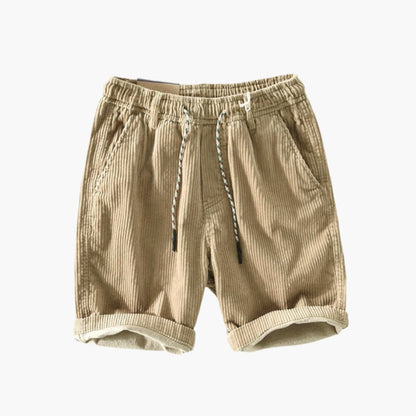 Men's Corduroy Shorts Elastic Waistband