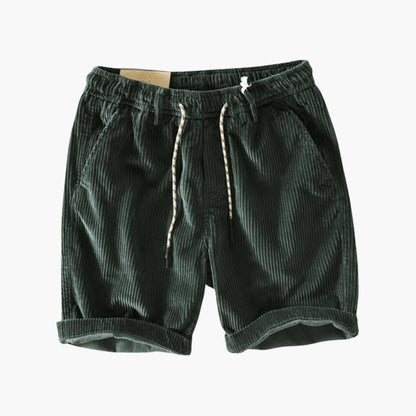 Men's Corduroy Shorts Elastic Waistband - VibreMode