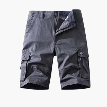 Men's Cotton Cargo Shorts Belted Flap Pockets