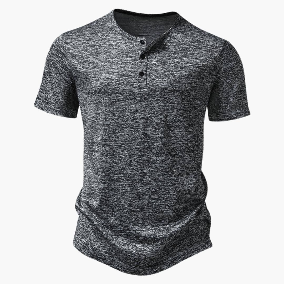 Men's Cotton Short Sleeve Henley Shirt - VibreMode