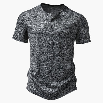 Men's Cotton Short Sleeve Henley Shirt - VibreMode