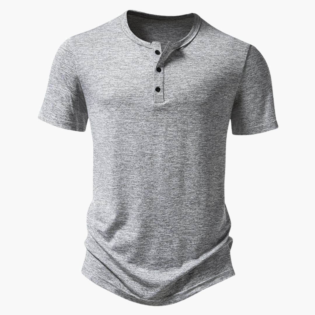 Men's Cotton Short Sleeve Henley Shirt