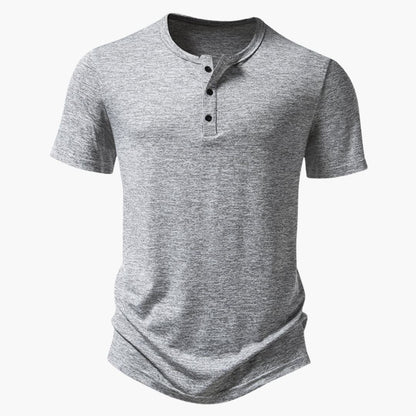 Men's Cotton Short Sleeve Henley Shirt