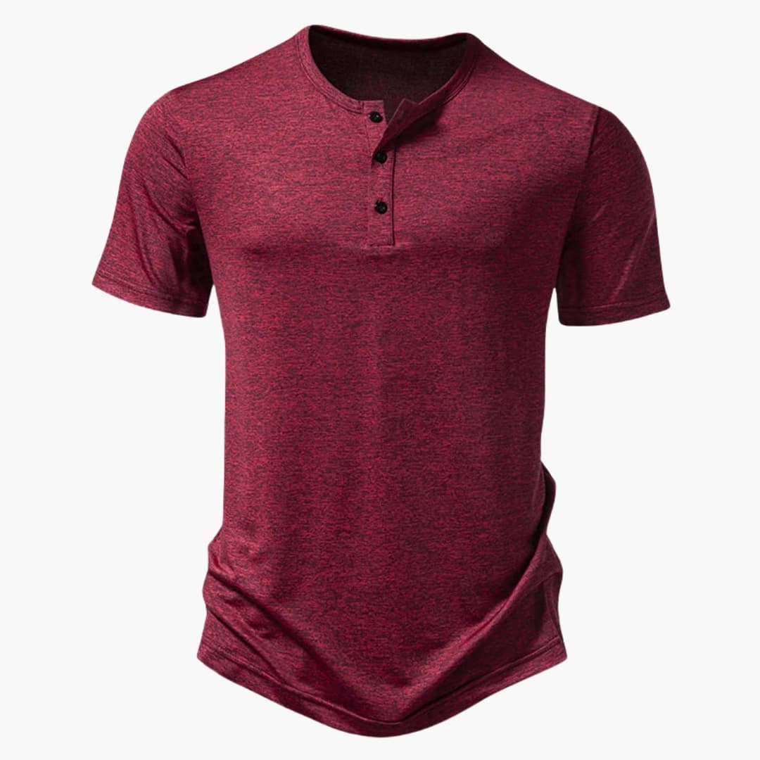 Men's Cotton Short Sleeve Henley Shirt