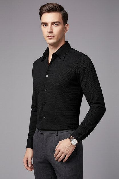 Men's Textured Button Down Shirt