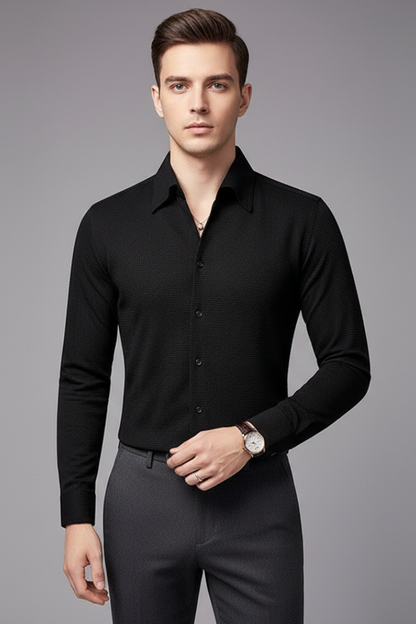 Men's Textured Button Down Shirt