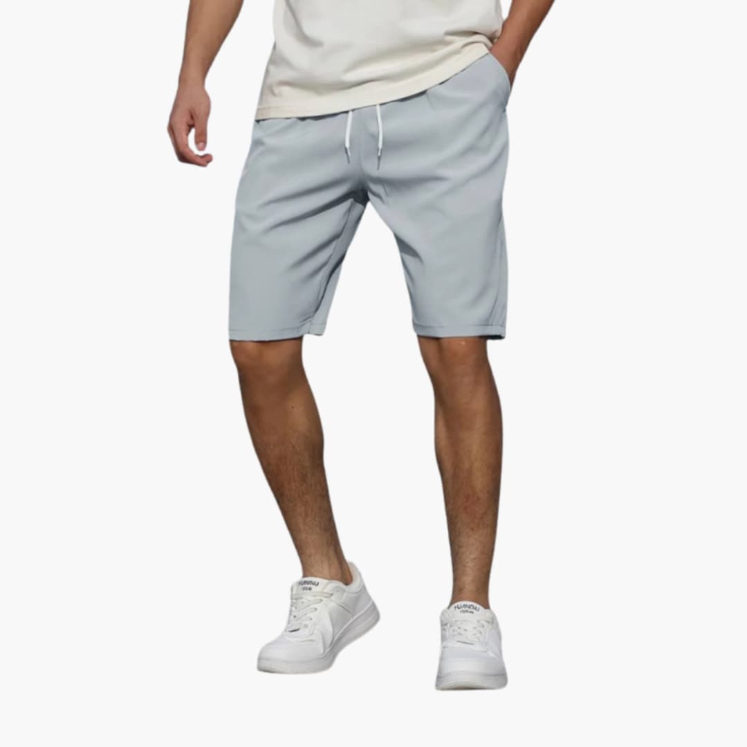Men's Elastic Waist Shorts with Pockets