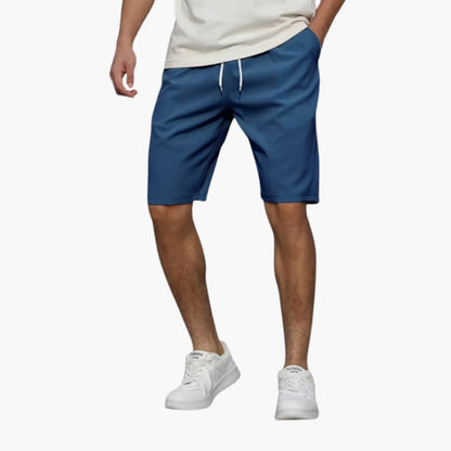 Men's Elastic Waist Shorts with Pockets