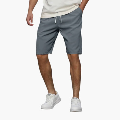 Men's Elastic Waist Shorts with Pockets - VibreMode