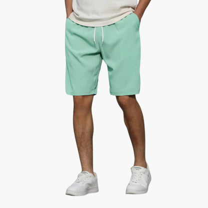 Men's Elastic Waist Shorts with Pockets