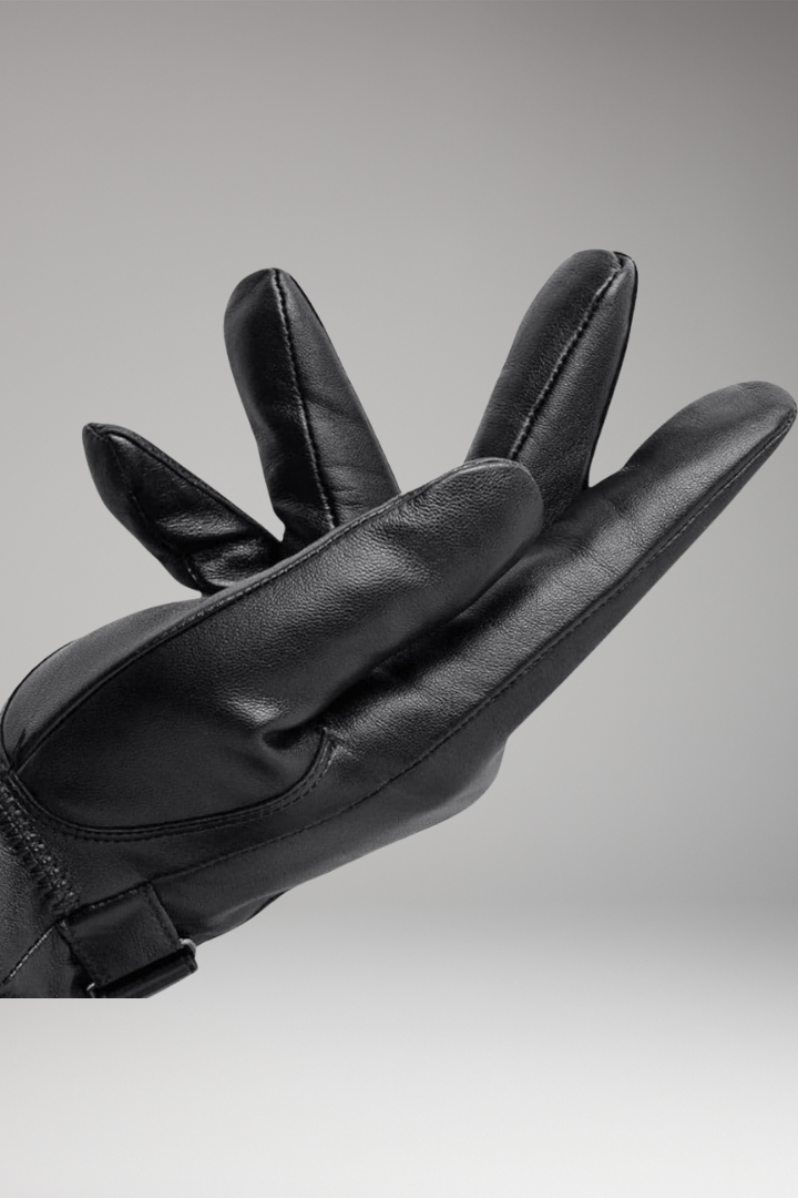 Men's Winter Gloves Adjustable Strap Ribbed Cuff