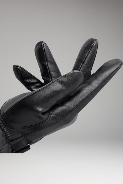 Men's Winter Gloves Adjustable Strap Ribbed Cuff