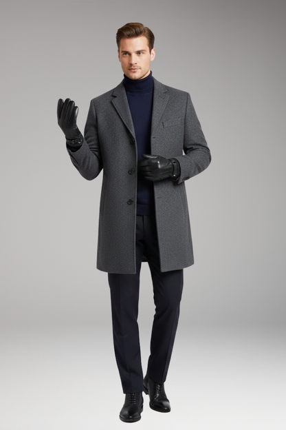 Men's Winter Gloves Adjustable Strap Ribbed Cuff