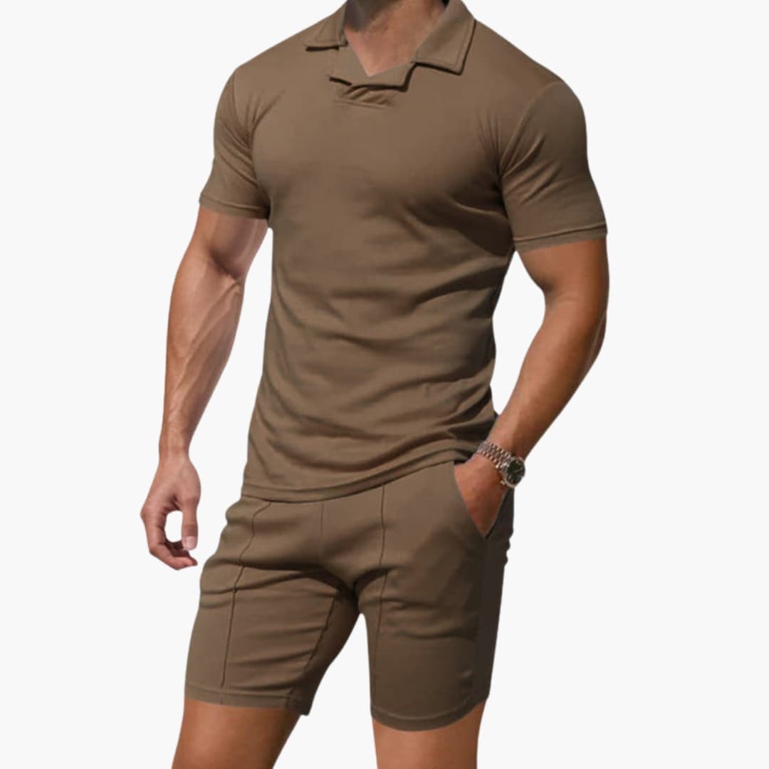 Men's Two-Piece Set Pullover And Shorts - VibreMode
