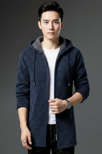 Men's Hooded Jacket Full Zip Lined Interior