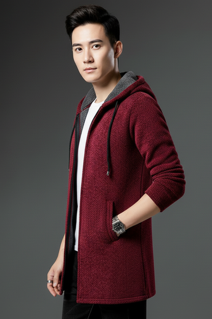 Men's Hooded Jacket Full Zip Lined Interior