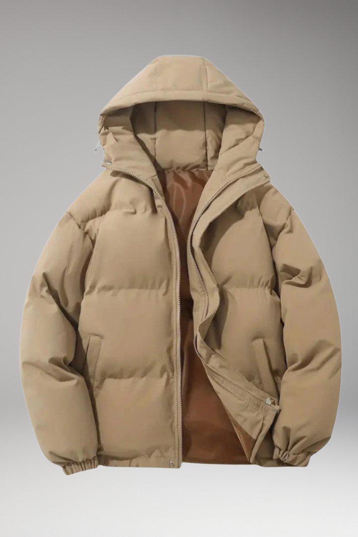Men's Hooded Zip Jacket Welt Pockets - VibreMode