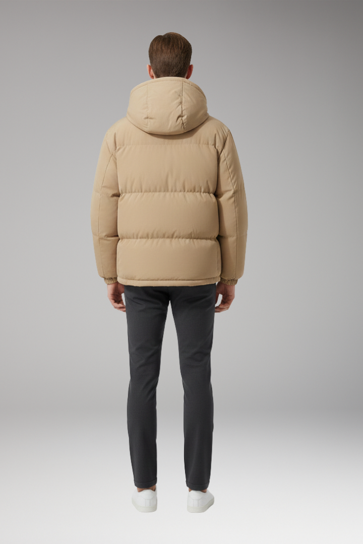 Men's Hooded Zip Jacket Welt Pockets