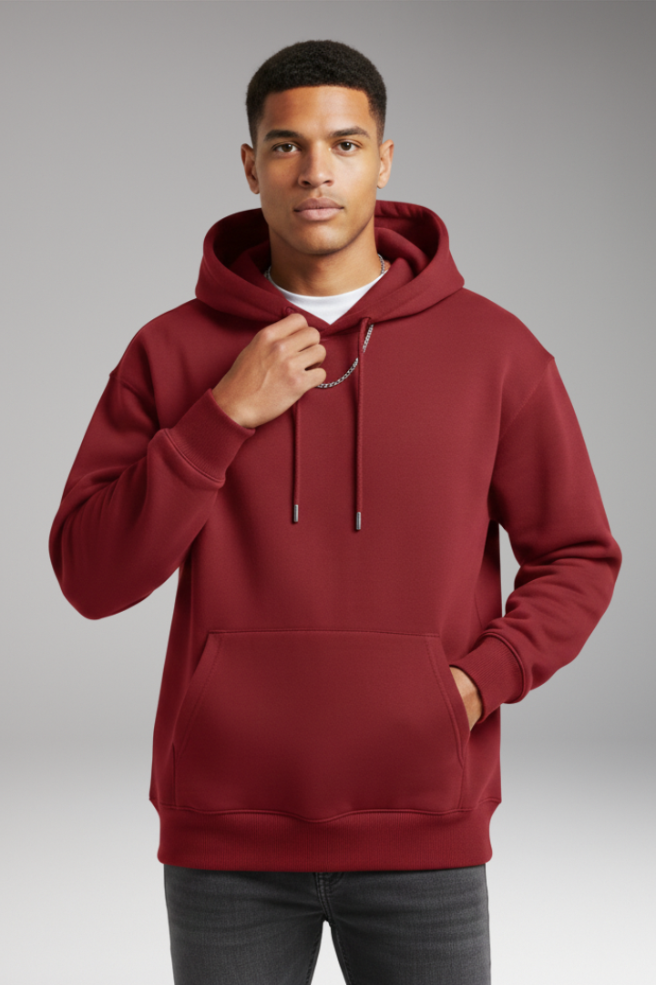 Men's Hooded Sweatshirt Adjustable Kangaroo Pocket