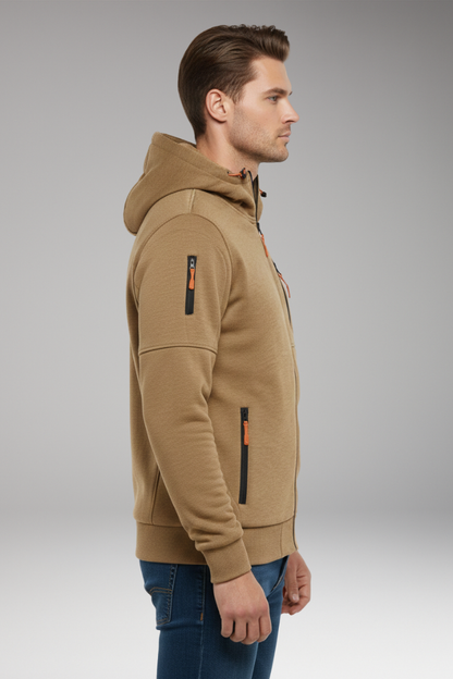 Men's Full Zip Hoodie Zipped Pockets