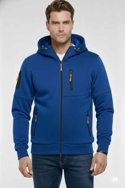 Men's Full Zip Hoodie Zipped Pockets
