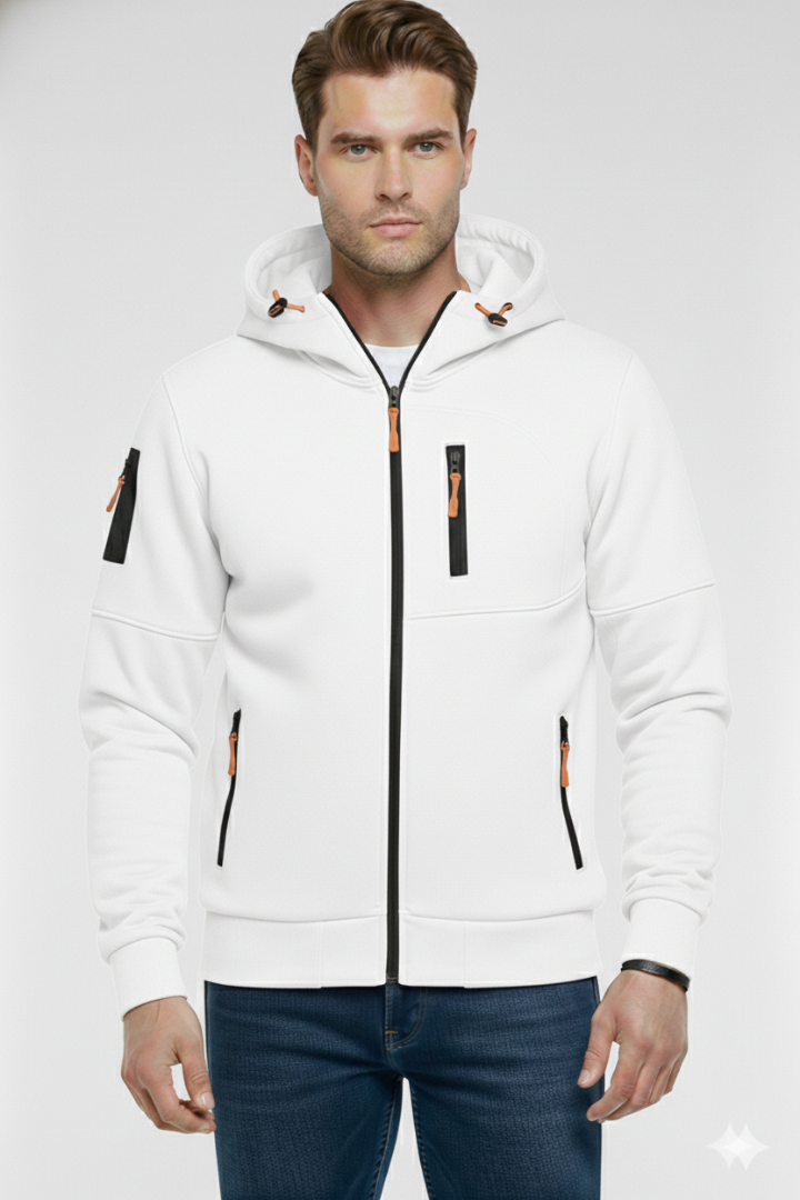 Men's Full Zip Hoodie Zipped Pockets