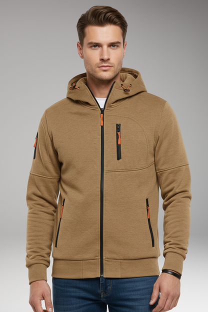 Men's Full Zip Hoodie Zipped Pockets