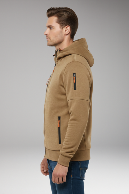 Men's Full Zip Hoodie Zipped Pockets