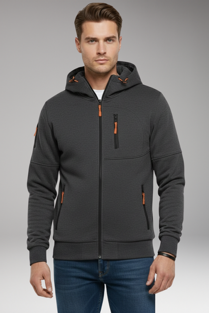 Men's Full Zip Hoodie Zipped Pockets