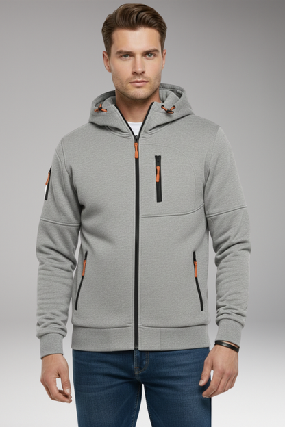 Men's Full Zip Hoodie Zipped Pockets