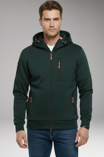 Men's Full Zip Hoodie Zipped Pockets