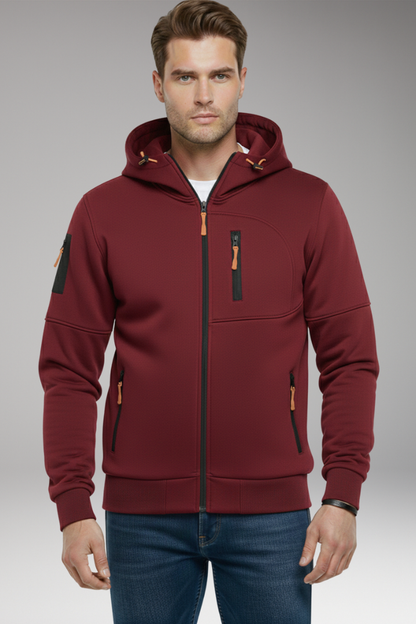 Men's Full Zip Hoodie Zipped Pockets