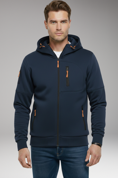 Men's Full Zip Hoodie Zipped Pockets