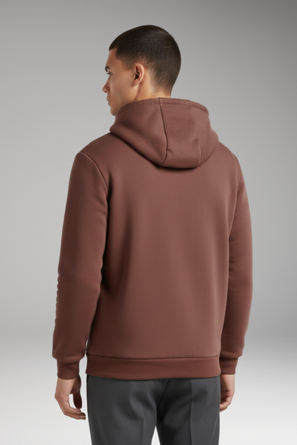 Men's Half-Zip Hoodie Cotton Front Pocket