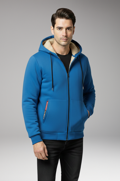 Men's Fleece Hoodie Zipper Front