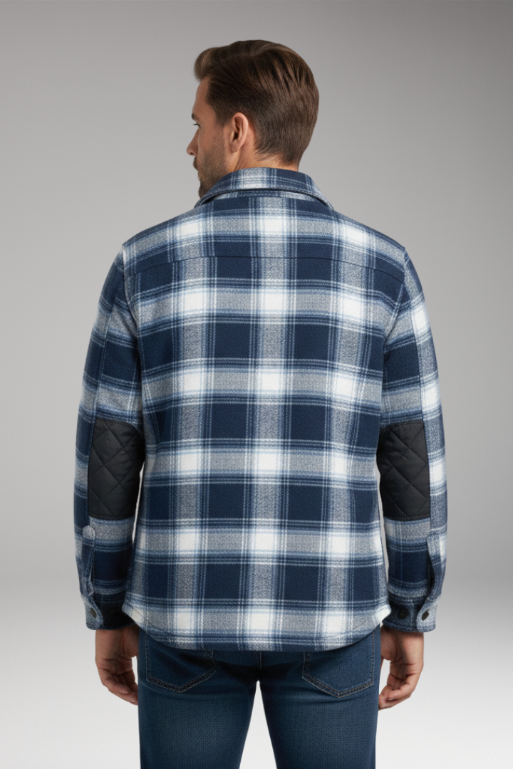 Men's Quilted Jacket Button Closure
