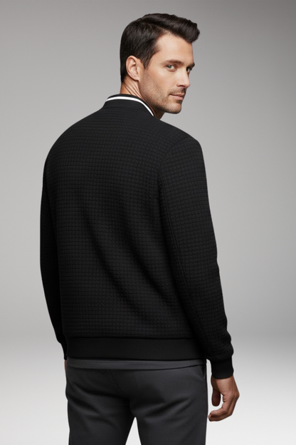 Men's Long Sleeve Jacket Front Zip Closure